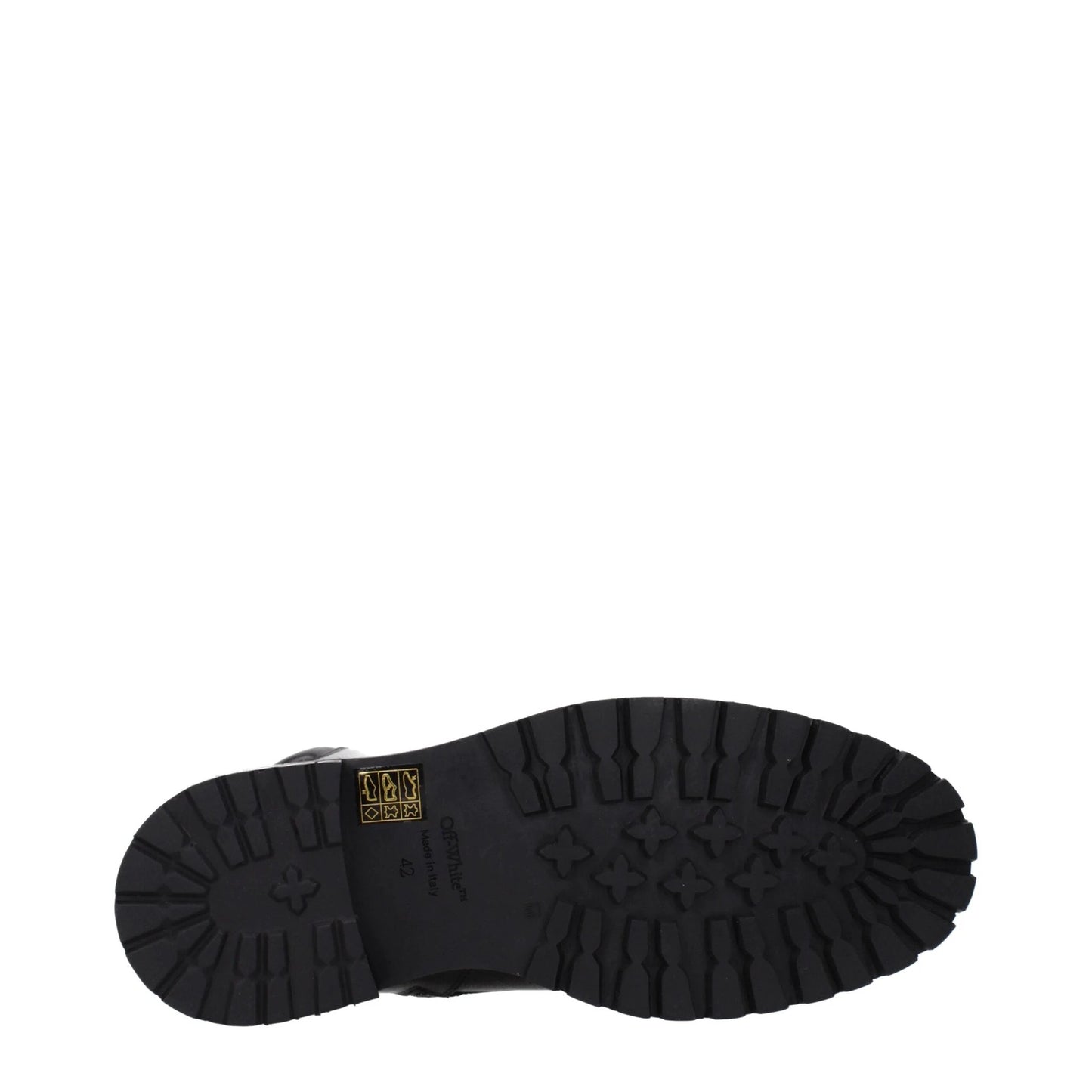 Off-White Black Leather Ankle Boots by Off-White