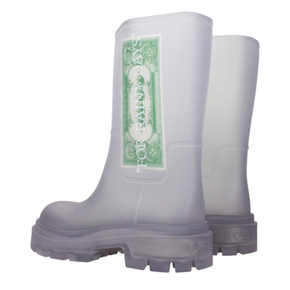 Off-White Transparent Pvc Ankle Boots