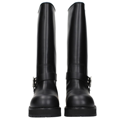 Off-White Black Leather Boots by Off-White