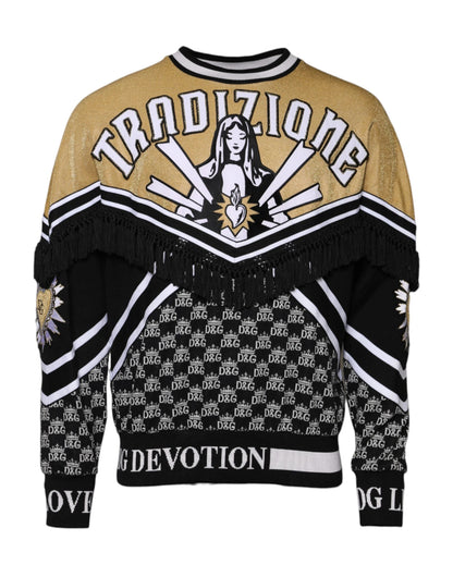Dolce & Gabbana Multicolor Tradizione E Devotion Sweatshirt Sweater by Dolce & Gabbana