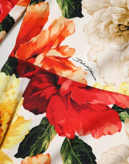 Dolce & Gabbana Multicolor Floral Print Viscose Sheath Dress by Dolce & Gabbana