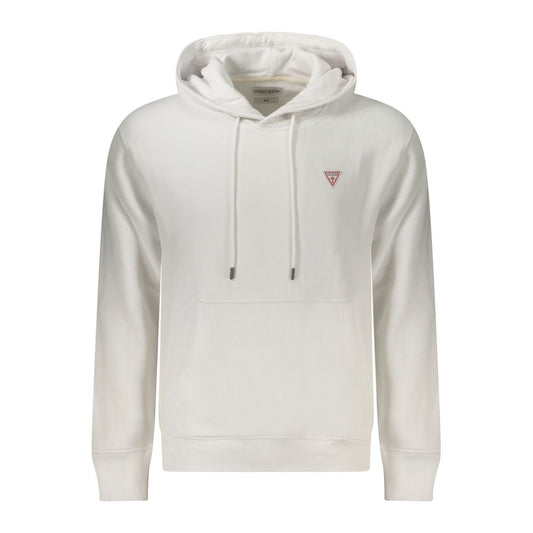 Sweat à capuche Guess Jeans homme en coton bio blanc – GU-39025