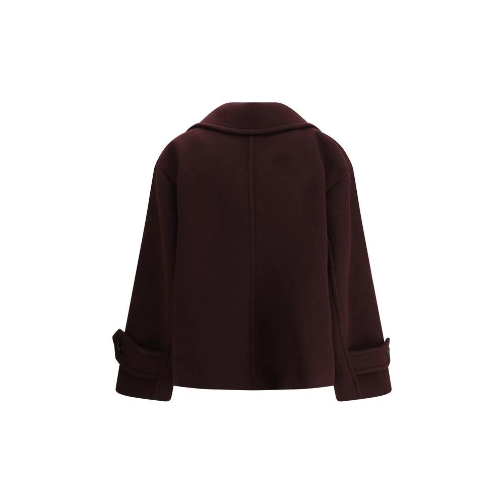 Chloé Bordeaux Fleece Wool Coat by Chloé