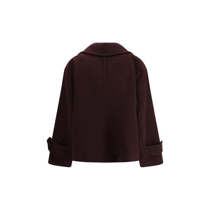 Chloé Bordeaux Fleece Wool Coat by Chloé