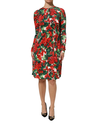 Dolce & Gabbana Multicolor Floral Short Portofino Dress by Dolce & Gabbana