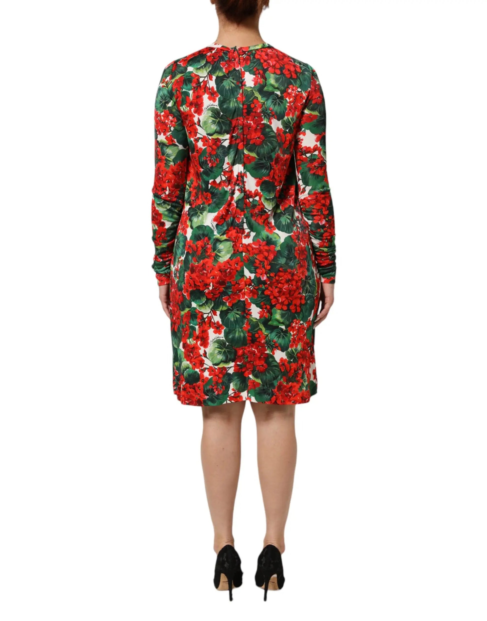 Dolce & Gabbana Multicolor Floral Short Portofino Dress by Dolce & Gabbana