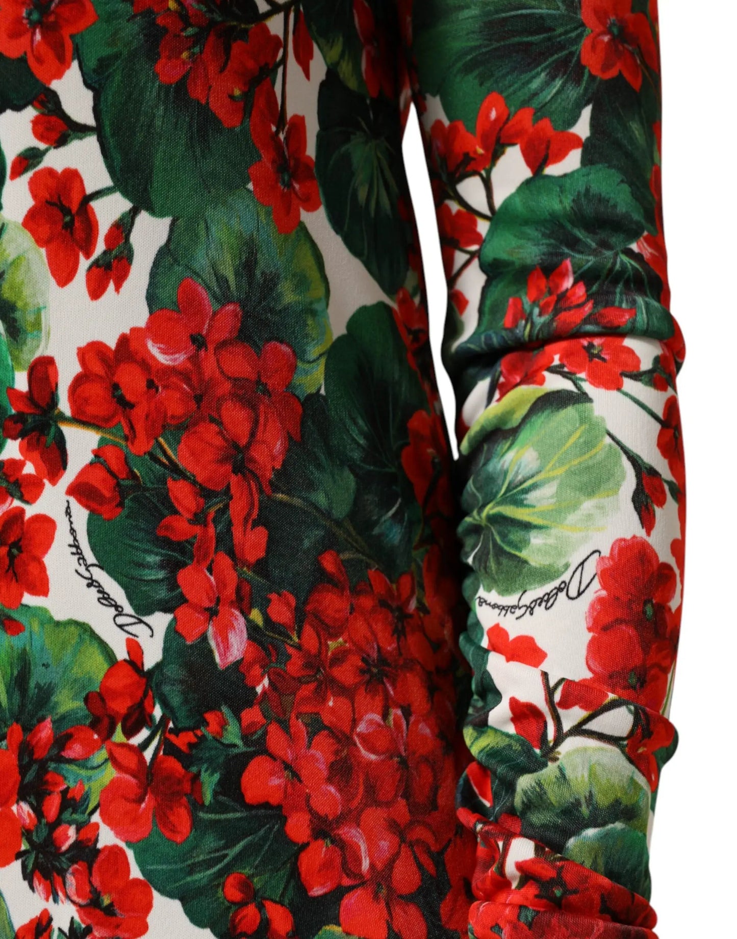 Dolce & Gabbana Multicolor Floral Short Portofino Dress by Dolce & Gabbana