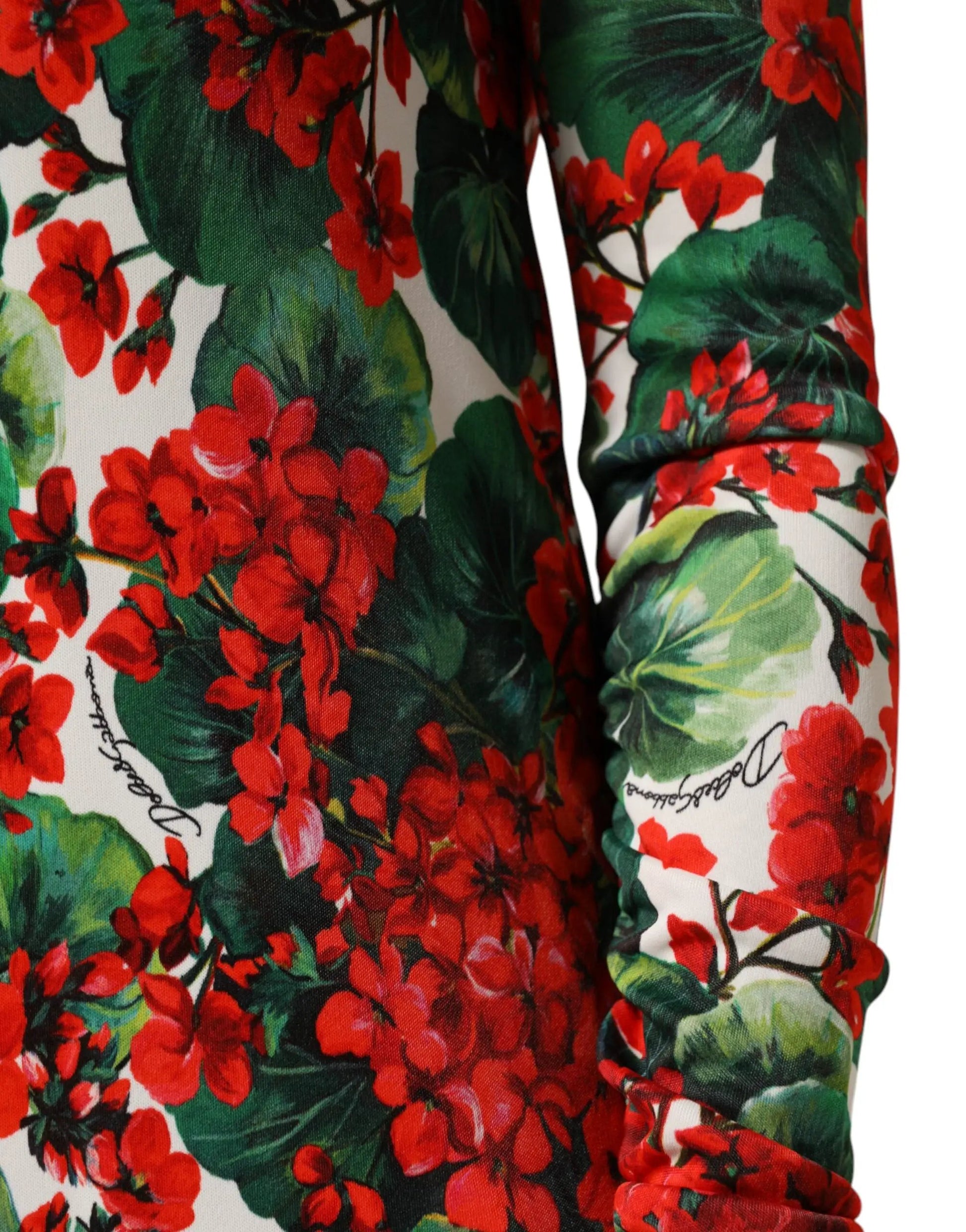 Dolce & Gabbana Multicolor Floral Short Portofino Dress by Dolce & Gabbana