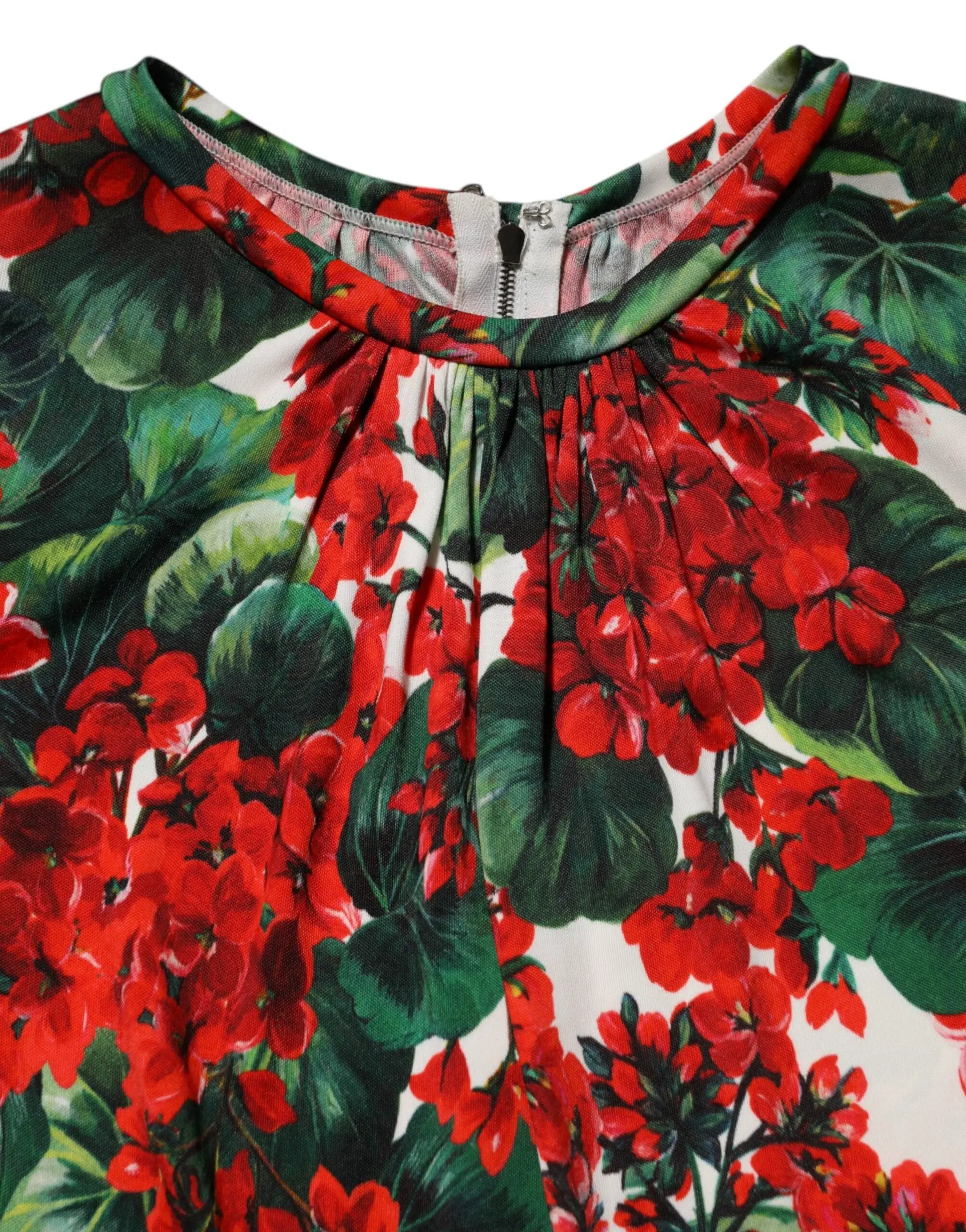 Dolce & Gabbana Multicolor Floral Short Portofino Dress by Dolce & Gabbana