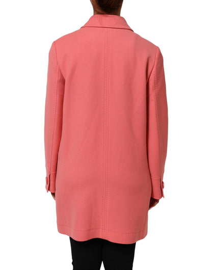 Dolce & Gabbana Pink Buttoned Down Trench Coat Jacket by Dolce & Gabbana