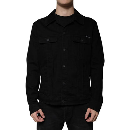 Dolce & Gabbana Black Cotton Denim Jacket by Dolce & Gabbana