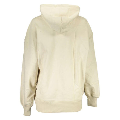 Calvin Klein Beige Recycled Cotton Women Hoodie by Calvin Klein