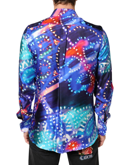 Dolce & Gabbana Multicolor Luminarie MARTINI Slim Men Shirt by Dolce & Gabbana