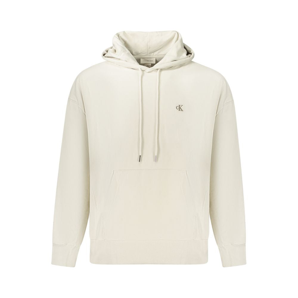 Sweat com capuz Calvin Klein para homem em algodão bege – CA-40540