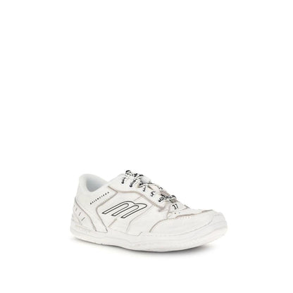 Balenciaga White Calf Leather Bos Taurus Athletic Sneakers by Balenciaga