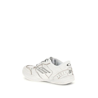 Balenciaga White Calf Leather Bos Taurus Athletic Sneakers by Balenciaga