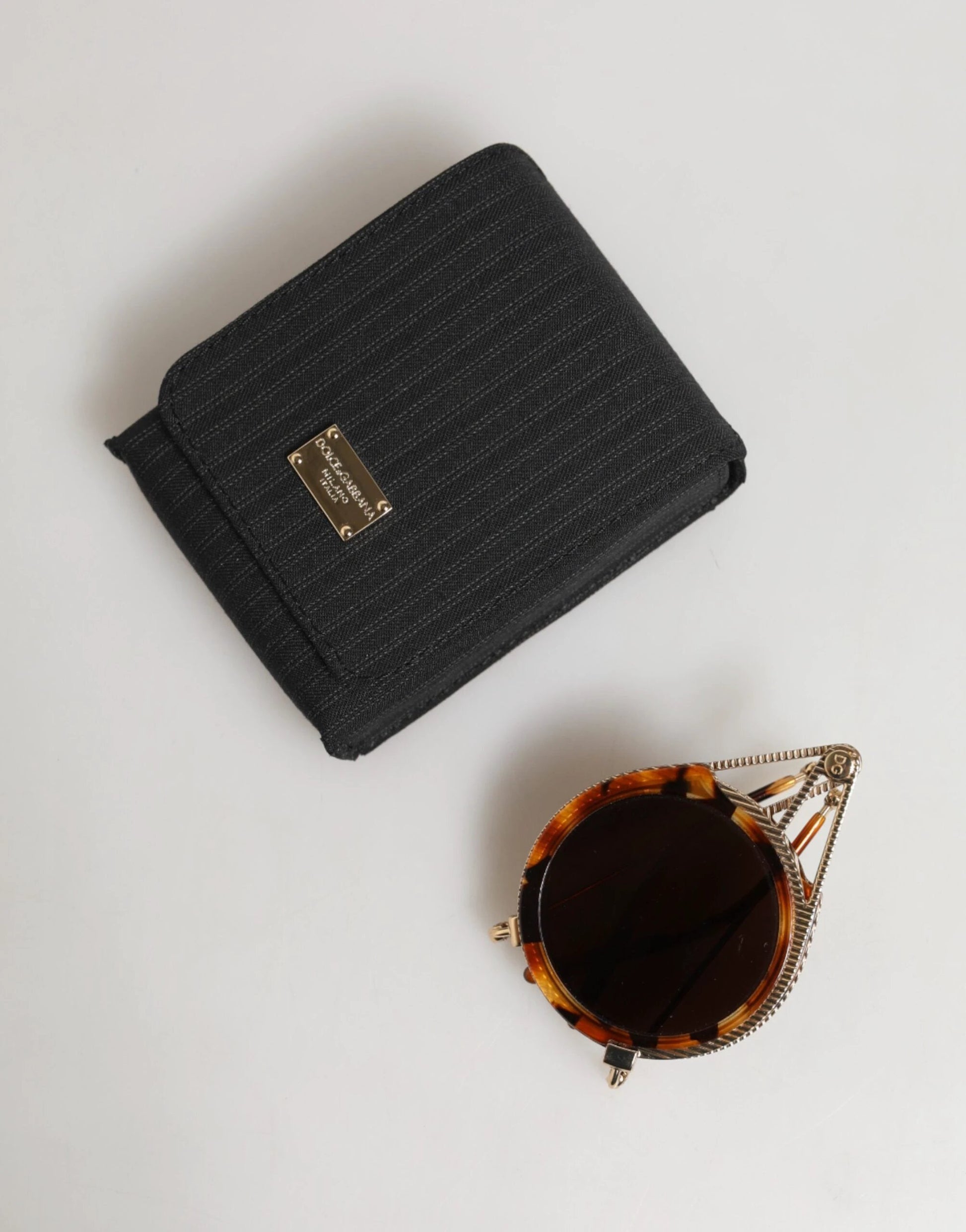 Dolce & Gabbana Gold Havana Frame DG Fatto A Mano Eyewea Sunglasses by Dolce & Gabbana