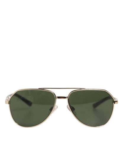 Dolce & Gabbana DG2125 Silver Frame Aviator Shades Eyewear Sunglasses by Dolce & Gabbana