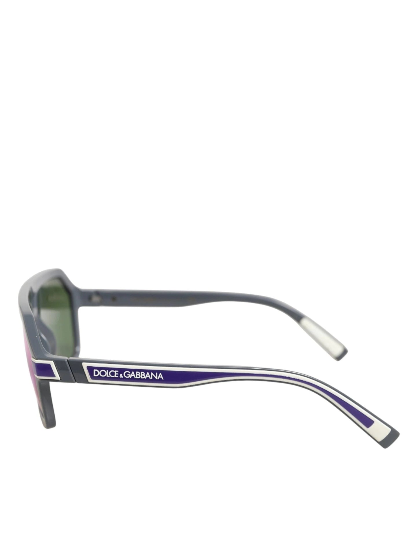 Dolce & Gabbana Blue Acetate Aviator Shades Eyewear Sunglasses by Dolce & Gabbana