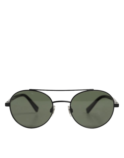 Dolce & Gabbana Matte Black Steel Frame Gray Lens Sunglasses by Dolce & Gabbana