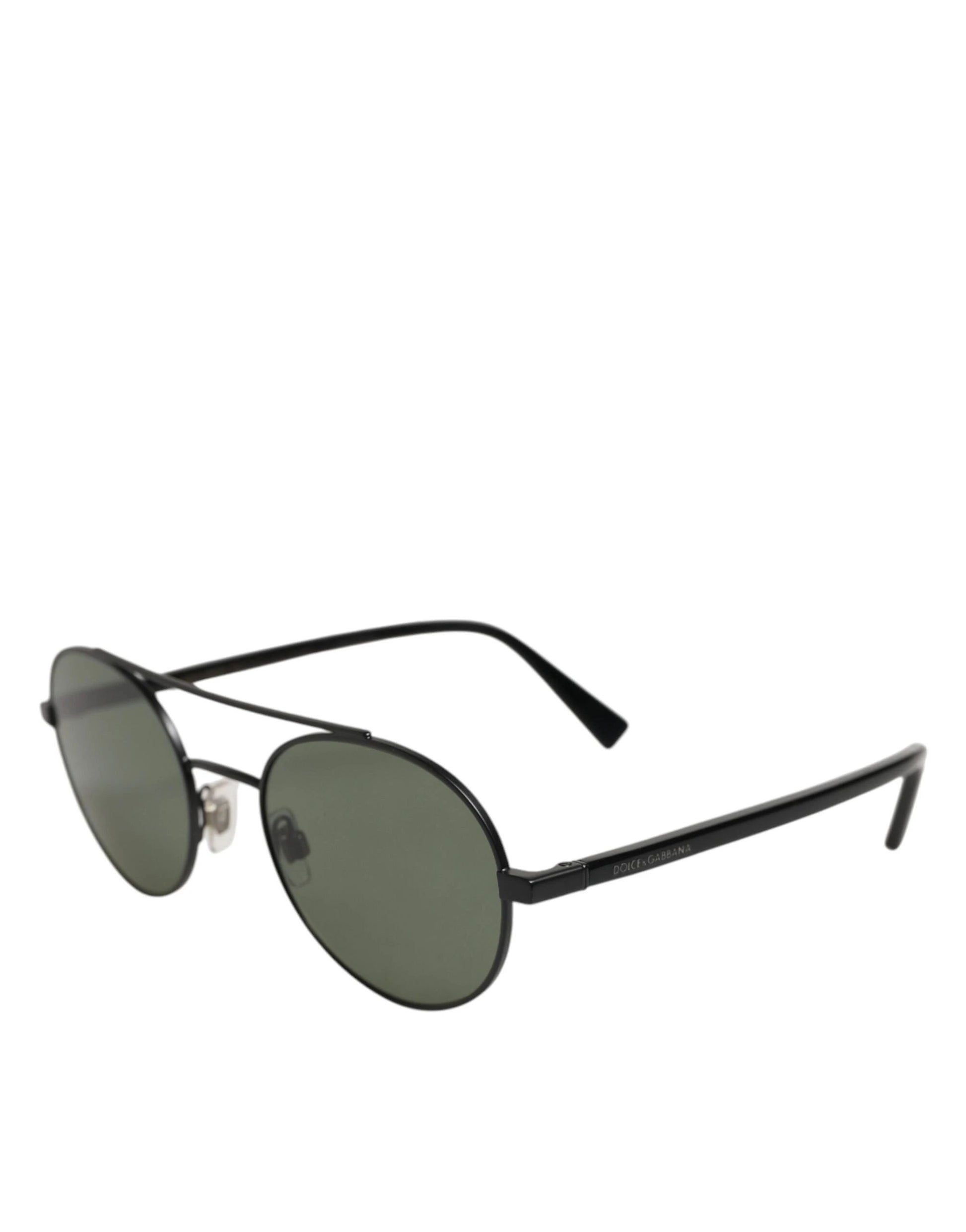 Dolce & Gabbana Matte Black Steel Frame Gray Lens Sunglasses by Dolce & Gabbana