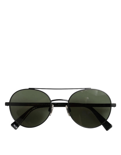 Dolce & Gabbana Matte Black Steel Frame Gray Lens Sunglasses by Dolce & Gabbana