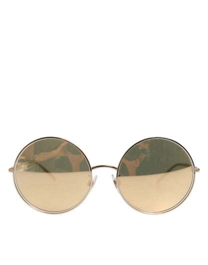 Dolce & Gabbana Gold Metal Round Shades Eyewear Sunglasses by Dolce & Gabbana