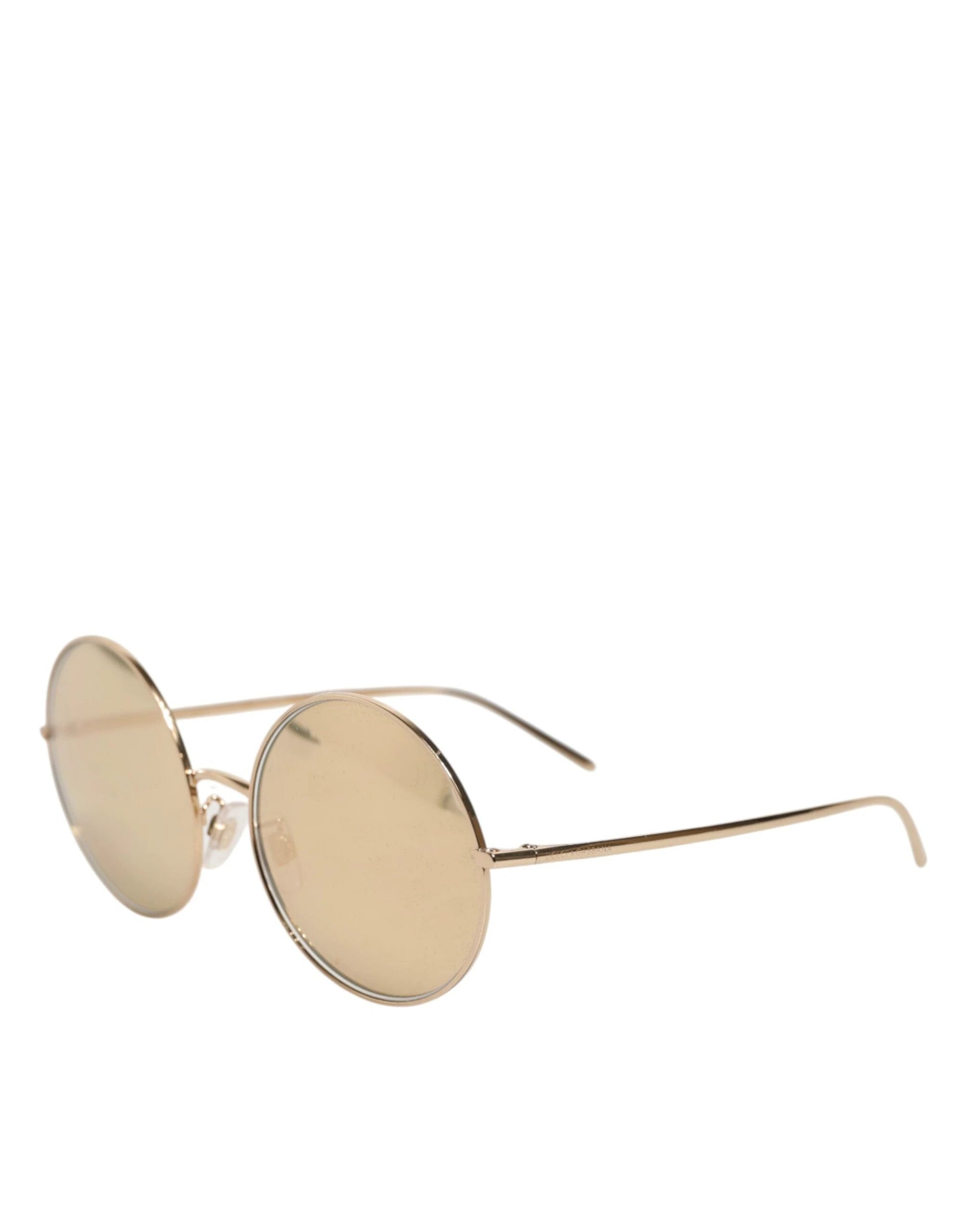 Dolce & Gabbana Gold Metal Round Shades Eyewear Sunglasses by Dolce & Gabbana
