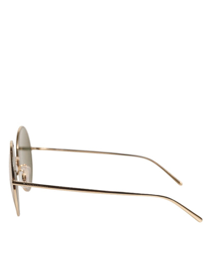 Dolce & Gabbana Gold Metal Round Shades Eyewear Sunglasses by Dolce & Gabbana