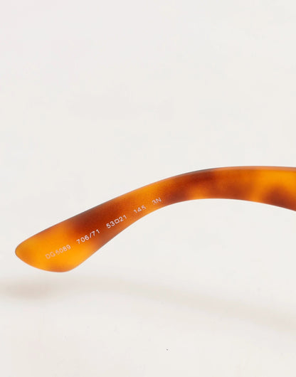 Dolce & Gabbana DG6089 Havana Full Rim Round Lenses Foldable Sunglasses by Dolce & Gabbana