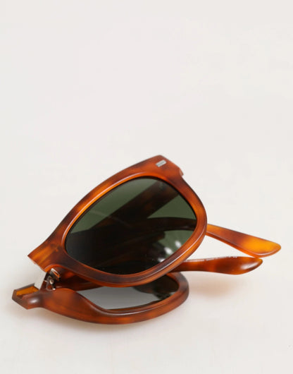 Dolce & Gabbana DG6089 Havana Full Rim Round Lenses Foldable Sunglasses by Dolce & Gabbana