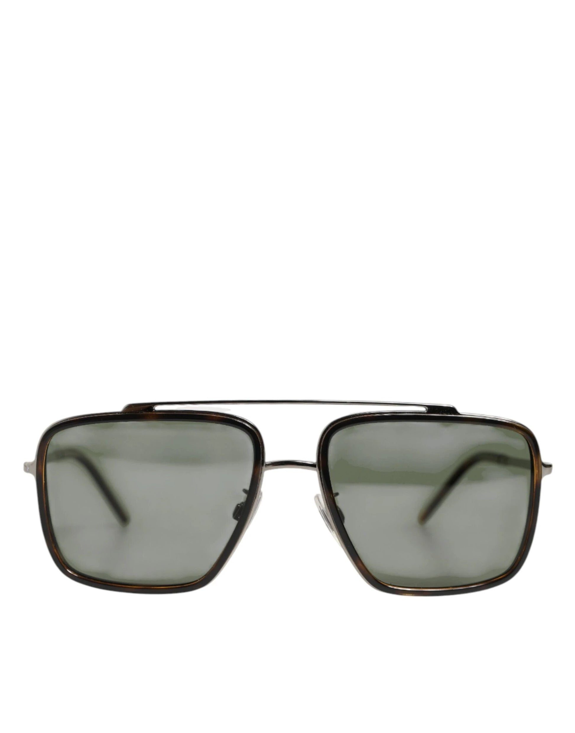 Dolce & Gabbana Silver Metal Frame Polarized Navigator Sunglasses by Dolce & Gabbana