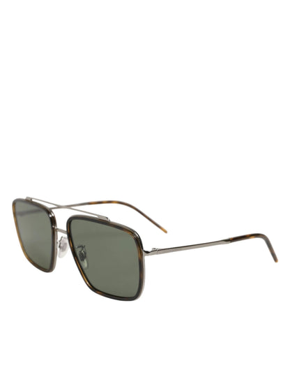 Dolce & Gabbana Silver Metal Frame Polarized Navigator Sunglasses by Dolce & Gabbana