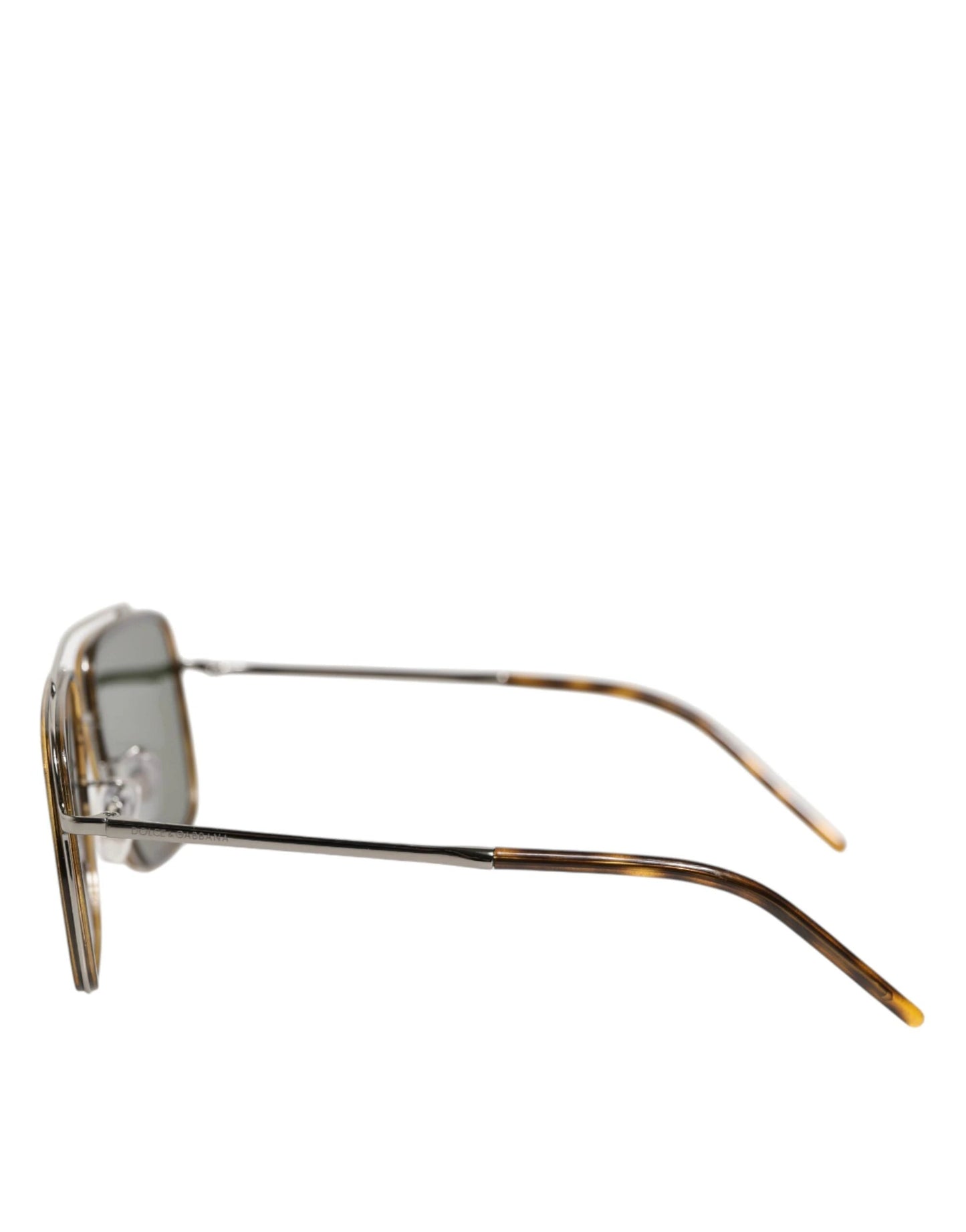 Dolce & Gabbana Silver Metal Frame Polarized Navigator Sunglasses by Dolce & Gabbana