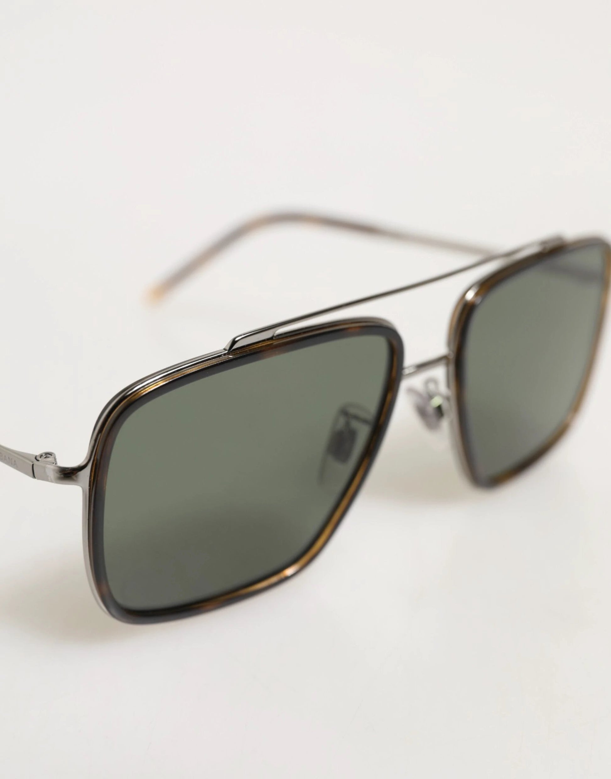 Dolce & Gabbana Silver Metal Frame Polarized Navigator Sunglasses by Dolce & Gabbana