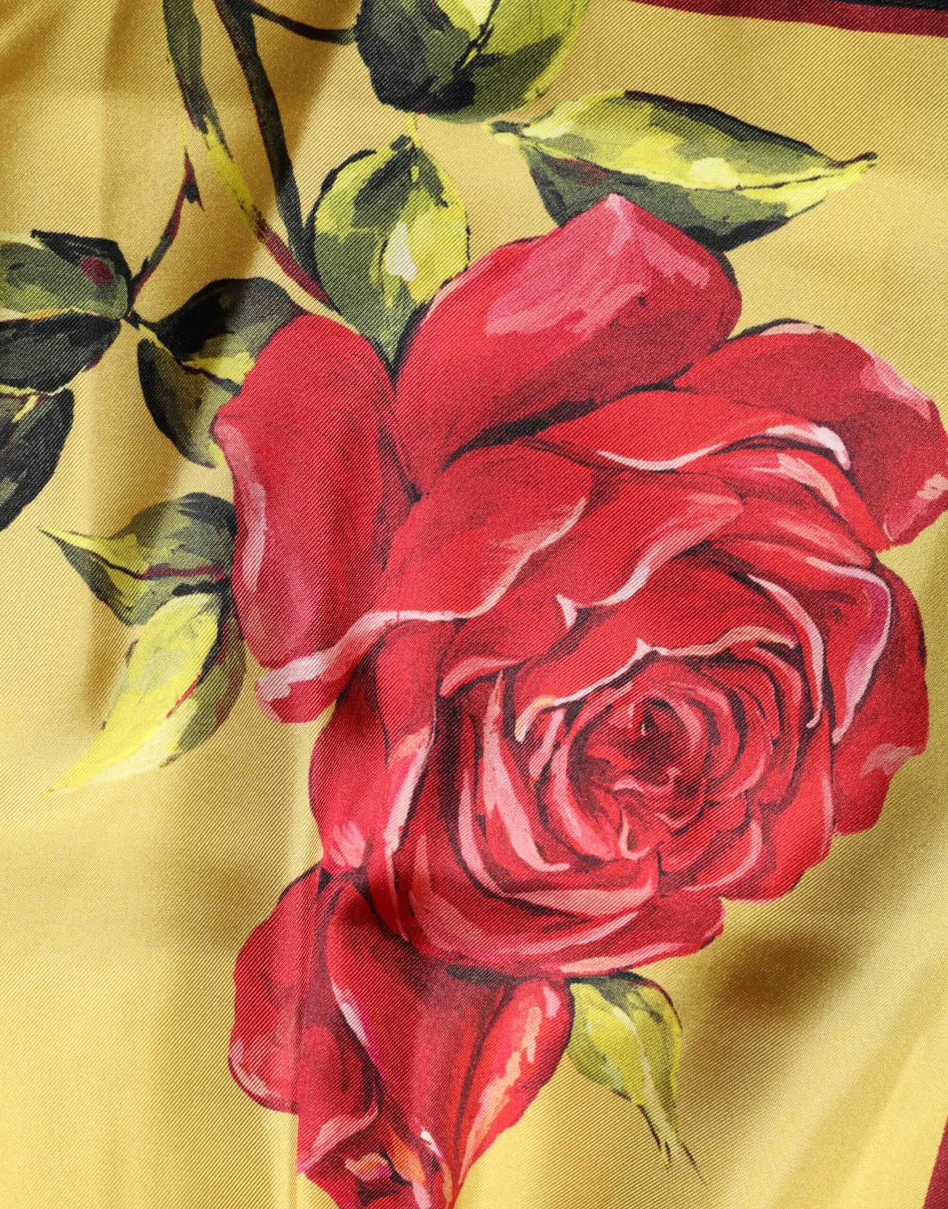 Dolce & Gabbana Yellow Floral Print Silk Men Bermuda Shorts by Dolce & Gabbana