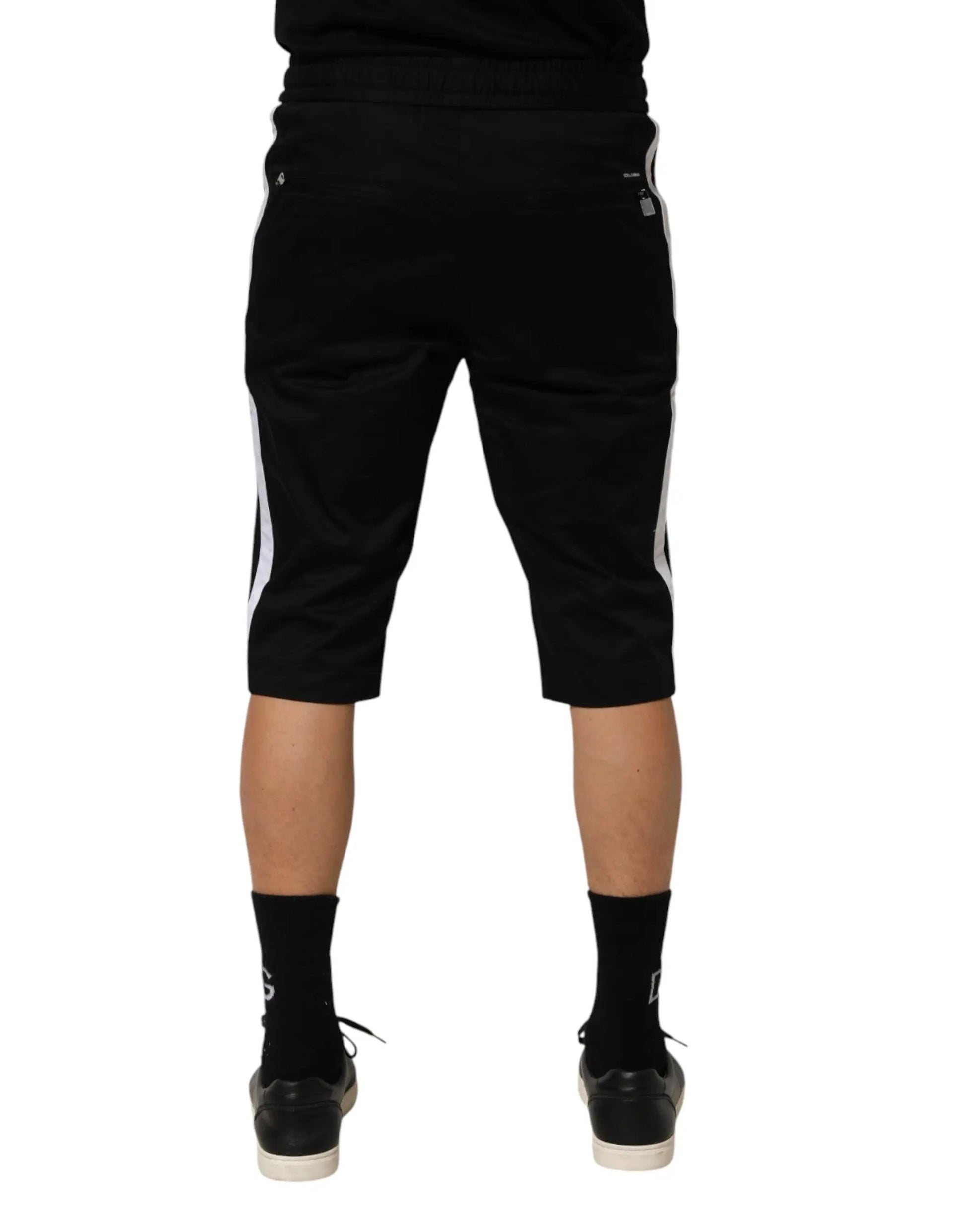 Dolce & Gabbana Black Cotton Stretch Men Bermuda Shorts by Dolce & Gabbana
