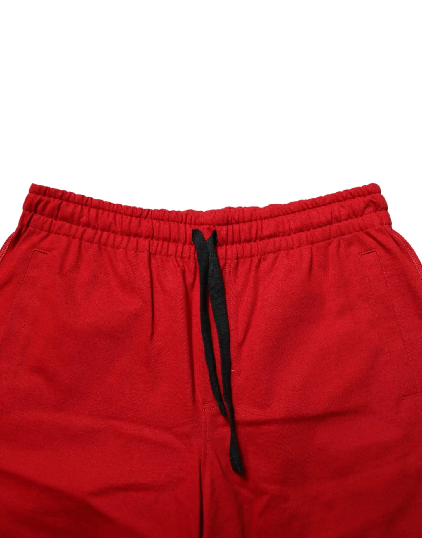 Dolce & Gabbana Red Cotton MidWaist Drawstring Bermuda Pants by Dolce & Gabbana