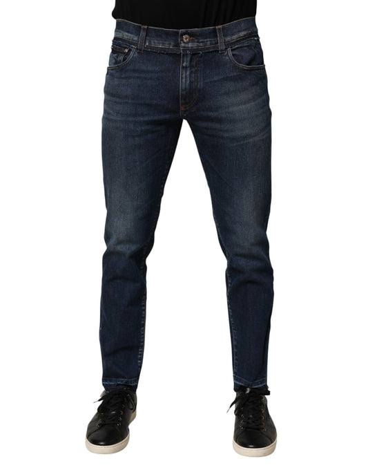 Jean Dolce & Gabbana homme skinny en coton stretch bleu – PAN76834