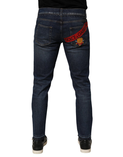 Jean Dolce & Gabbana homme skinny en coton stretch bleu – PAN76834