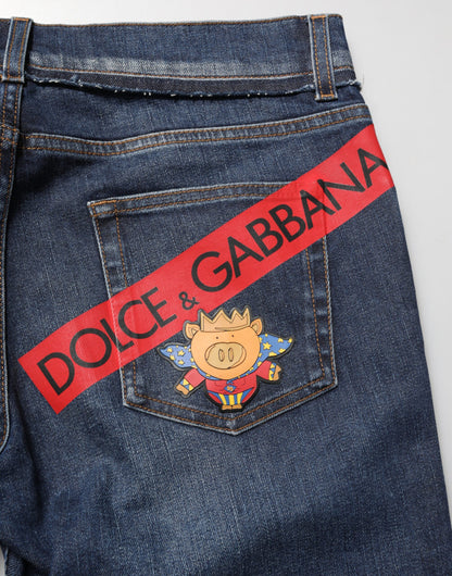 Jean Dolce & Gabbana homme skinny en coton stretch bleu – PAN76834