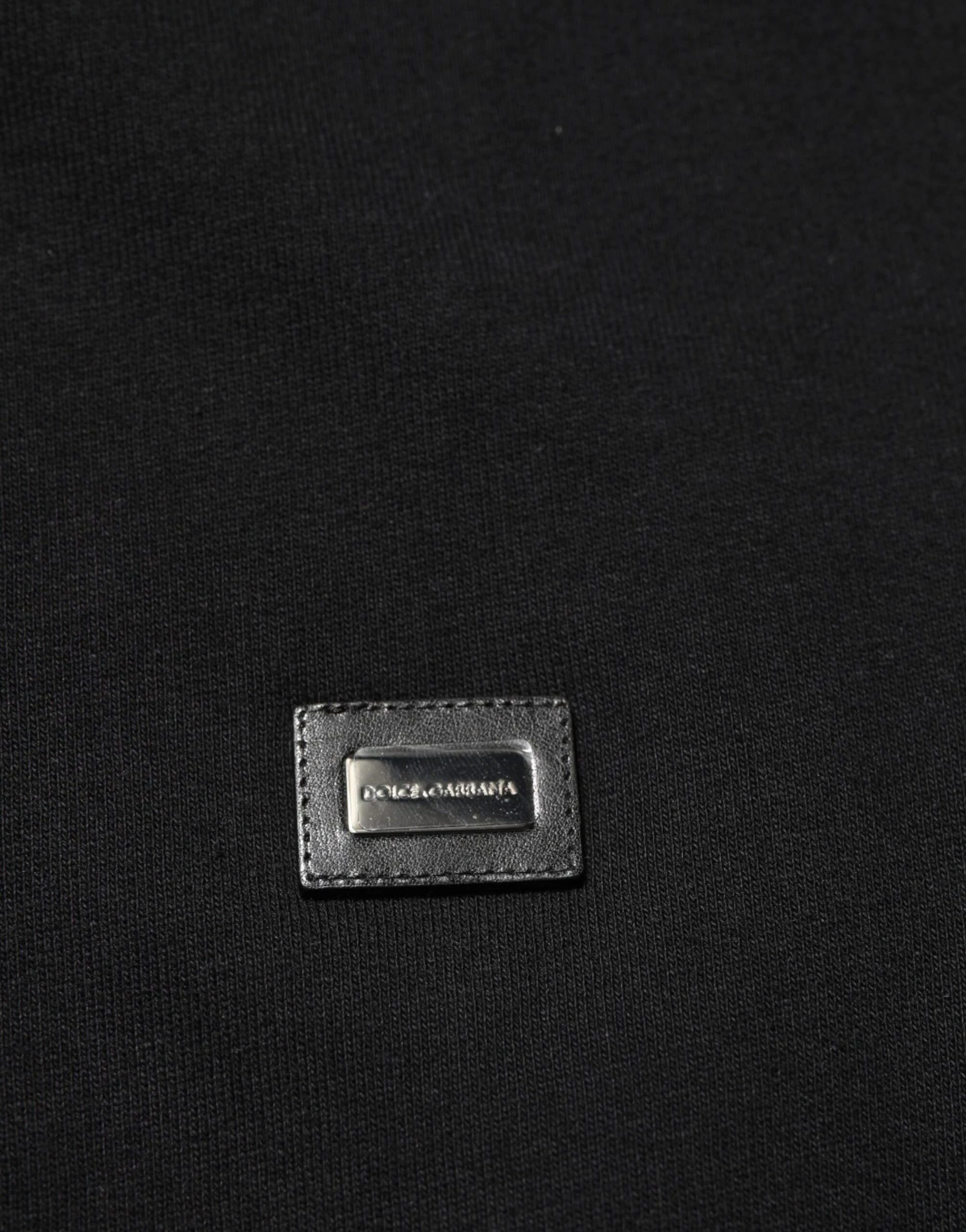 Dolce & Gabbana Sweater Black Cotton Hooded Men Sweatshirt Sweater by Dolce & Gabbana