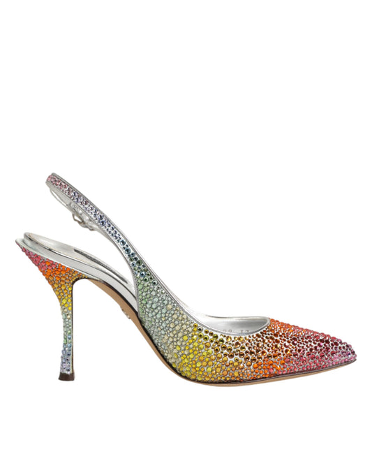 Escarpins slingback Dolce & Gabbana à sequins multicolores – LA13043