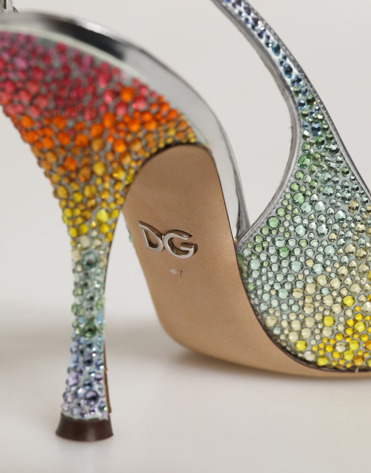 Dolce & Gabbana Multicolor Sequin Slingback Pumps Shoes