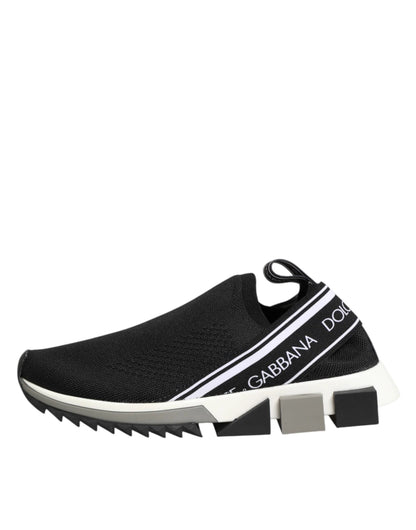 Dolce & Gabbana Black Slip On Sorrento Low Top Sneakers Shoes