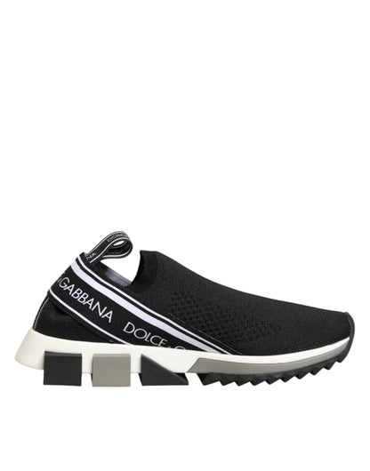 Dolce & Gabbana Black Slip On Sorrento Low Top Sneakers Shoes