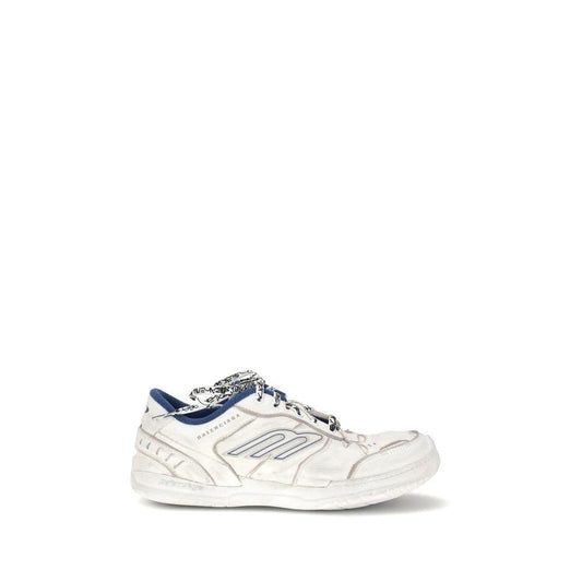 Balenciaga Gray Calf Leather Bos Taurus Athletic Sneakers by Balenciaga