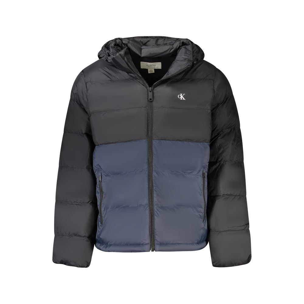 Veste coupe-vent Calvin Klein homme à capuche en polyamide noir – CA-40573