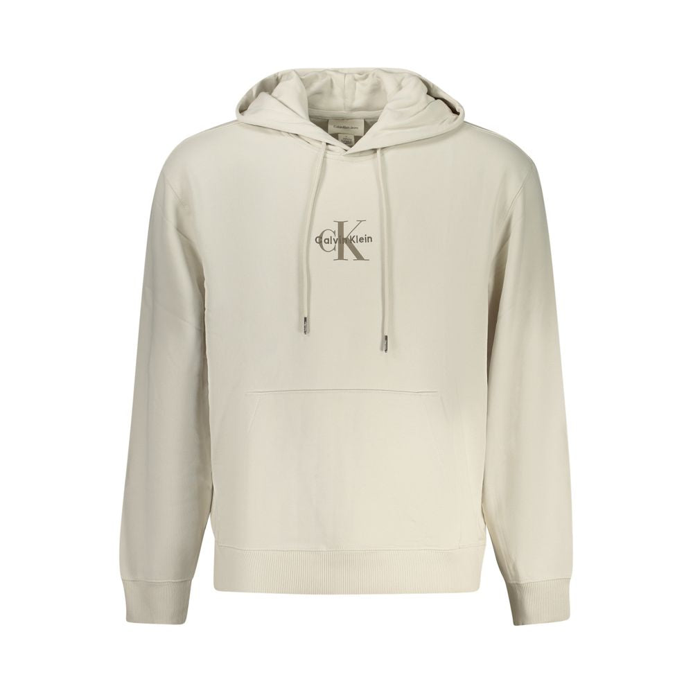 Sweat à capuche Calvin Klein homme en coton beige – CA-40729