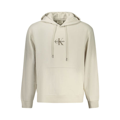Sweat à capuche Calvin Klein homme en coton beige – CA-40729